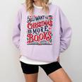 All I Want For Christmas Is More Books Teacher Xmas Holiday Comfort Colors Sweatshirt Crimson All I Want For Christmas Is More Books Teacher Xmas Holiday Comfort Colors Sweatshirt Crimson