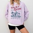 Western Book Love Cowboy Reader Bookish Bookworm Cowgirl Comfort Colors Sweatshirt Crimson