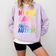 My Wife Is My Favorite Author Book Writer Writing Husband Comfort Colors Sweatshirt Crimson
