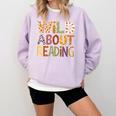Wild About Reading Book Animal Children's Book Lover Teacher Comfort Colors Sweatshirt Crimson Wild About Reading Book Animal Children's Book Lover Teacher Comfort Colors Sweatshirt Crimson