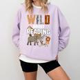 Wild About Reading Book Reader Book Nerd Book Reading Lover Premium Tri-Blend Comfort Colors Sweatshirt Crimson