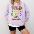Wild About Reading Books Reader Bookworm Animals Book Lover Comfort Colors Sweatshirt Crimson Wild About Reading Books Reader Bookworm Animals Book Lover Comfort Colors Sweatshirt Crimson