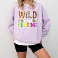 Wild About Reading Library Day Reading Books & Bookworm Comfort Colors Sweatshirt Crimson Wild About Reading Library Day Reading Books & Bookworm Comfort Colors Sweatshirt Crimson