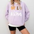 WILD ABOUT READING Reading Books Bookworm Library Day Comfort Colors Sweatshirt Crimson WILD ABOUT READING Reading Books Bookworm Library Day Comfort Colors Sweatshirt Crimson