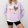 Wild About Reading Teacher Books Reader Lovers Leopard Zebra Comfort Colors Sweatshirt Crimson
