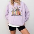 Wildflower Floral Book Just One More Chapter Comfort Colors Sweatshirt Crimson