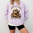 Wise Owl Reading Books Comfort Colors Sweatshirt Crimson