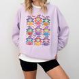Witches Reading Books Halloween Cute Teens Kids Comfort Colors Sweatshirt Crimson