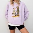 Wizard Of Oz Book Quote Scarecrow Dorothy Retro Drawing Comfort Colors Sweatshirt Crimson