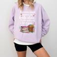 Woman Cannot Survive On Books Alone She Also Needs Yarn Comfort Colors Sweatshirt Crimson