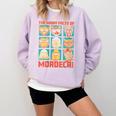 Women's DCC Many Faces Of Mordecai Grid Gamer Series Book Comfort Colors Sweatshirt Crimson Women's DCC Many Faces Of Mordecai Grid Gamer Series Book Comfort Colors Sweatshirt Crimson