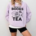 Women's Fueled By Books And Tea Book Lover Bookworm Reading Books Comfort Colors Sweatshirt Crimson Women's Fueled By Books And Tea Book Lover Bookworm Reading Books Comfort Colors Sweatshirt Crimson