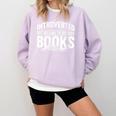 Women's Introverted But Willing To Discuss Books Comfort Colors Sweatshirt Crimson Women's Introverted But Willing To Discuss Books Comfort Colors Sweatshirt Crimson