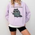 Women's i Require Books Raccoon Comfort Colors Sweatshirt Crimson