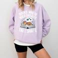 Women's Wild Dreams Reading Giraffe Book Reader Zoo Animals Kids Comfort Colors Sweatshirt Crimson