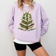 Xmas Tree Books Merry Christmas Coquette Bow Teacher Holiday Comfort Colors Sweatshirt Crimson Xmas Tree Books Merry Christmas Coquette Bow Teacher Holiday Comfort Colors Sweatshirt Crimson
