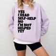 Yes I Read Self-Help No I’m Not Helped Yet Book Lover Comfort Colors Sweatshirt Crimson Yes I Read Self-Help No I’m Not Helped Yet Book Lover Comfort Colors Sweatshirt Crimson