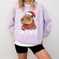 Ew People Capybara Christmas Introvert Holiday Humor Comfort Colors Sweatshirt Orchid Ew People Capybara Christmas Introvert Holiday Humor Comfort Colors Sweatshirt Orchid