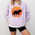 Introvert Retro Sunset Capybara Tee Comfort Colors Sweatshirt Orchid Introvert Retro Sunset Capybara Tee Comfort Colors Sweatshirt Orchid