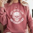Anti Social Club Official Member Introvert Crest Comfort Colors Sweatshirt Crimson