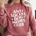 Anti Social Dog Moms Club Introvert Dog Mom Dog Lover Comfort Colors Sweatshirt Crimson