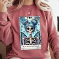 Antisocial Butterfly Tarot Card Introvert Women Stay Home Comfort Colors Sweatshirt Crimson