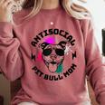 Antisocial Pit Bull Mom Pittie Introvert Dog Lover Pit Bull Raglan Baseball Tee Comfort Colors Sweatshirt Crimson