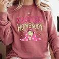 Certified Homebody Trendy Frog Introvert Comfort Colors Sweatshirt Crimson