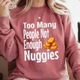 Chicken Nugget Saying Introvert Nuggie Foodie Food Comfort Colors Sweatshirt Crimson