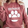 Dogtrovert Definition Introvert Dog Lover For Men Women Girls Kids Comfort Colors Sweatshirt Crimson
