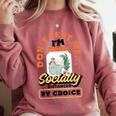 Don't Test Me Introvert's Comfort Colors Sweatshirt Crimson