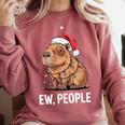 Ew People Capybara Christmas Lights Introvert Humor Comfort Colors Sweatshirt Crimson Ew People Capybara Christmas Lights Introvert Humor Comfort Colors Sweatshirt Crimson