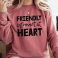 Friendly Introvert At Heart Comfort Colors Sweatshirt Crimson Friendly Introvert At Heart Comfort Colors Sweatshirt Crimson
