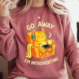 Go Away I'm Introverting Cat Coffee Headphones Comfort Colors Sweatshirt Crimson Go Away I'm Introverting Cat Coffee Headphones Comfort Colors Sweatshirt Crimson