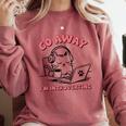 Go Away I´m Introverting Stay Home Socially Awkward Comfort Colors Sweatshirt Crimson