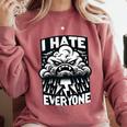 I Hate Everyone Introvert Anti-Social Dark Humor Comfort Colors Sweatshirt Crimson I Hate Everyone Introvert Anti-Social Dark Humor Comfort Colors Sweatshirt Crimson