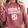 Highly Defensive Armadillo Shield Introvert Boundaries Comfort Colors Sweatshirt Crimson