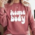 Homebody Introvert I Want To Stay Home Quiet Please Comfort Colors Sweatshirt Crimson