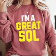 I'm A Great SQL Introvert Saying Inbound Marketing Premium Tri-Blend Comfort Colors Sweatshirt Crimson