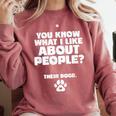 Introvert Animal Dog Owner Comfort Colors Sweatshirt Crimson