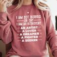Introvert Not Boring Artist Lover Dreamer Fighter Seeker Comfort Colors Sweatshirt Crimson Introvert Not Boring Artist Lover Dreamer Fighter Seeker Comfort Colors Sweatshirt Crimson