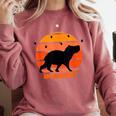 Introvert Retro Sunset Capybara Tee Comfort Colors Sweatshirt Crimson Introvert Retro Sunset Capybara Tee Comfort Colors Sweatshirt Crimson