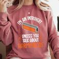 Im An Introvert Unless You Talk About Harmonicas Comfort Colors Sweatshirt Crimson