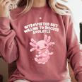 Introverted But Willing To Discuss Axolotl Salamander Comfort Colors Sweatshirt Crimson Introverted But Willing To Discuss Axolotl Salamander Comfort Colors Sweatshirt Crimson