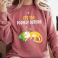 It's Too Peopley Outside Introvert And Cat Lover Comfort Colors Sweatshirt Crimson It's Too Peopley Outside Introvert And Cat Lover Comfort Colors Sweatshirt Crimson