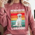 Labrador Retriever Introvert White Lab Comfort Colors Sweatshirt Crimson Labrador Retriever Introvert White Lab Comfort Colors Sweatshirt Crimson