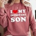 I Love My Introvert Son I Heart My Introvert Son Comfort Colors Sweatshirt Crimson I Love My Introvert Son I Heart My Introvert Son Comfort Colors Sweatshirt Crimson