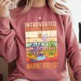 Marine Biology Ocean Introvert Marine Biologist Comfort Colors Sweatshirt Crimson