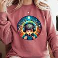 Music Enthusiast Under Starry Skies World Introvert Boy Comfort Colors Sweatshirt Crimson Music Enthusiast Under Starry Skies World Introvert Boy Comfort Colors Sweatshirt Crimson
