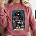 Mystical Library Book Reader The Introvert Tarot Card Comfort Colors Sweatshirt Crimson Mystical Library Book Reader The Introvert Tarot Card Comfort Colors Sweatshirt Crimson